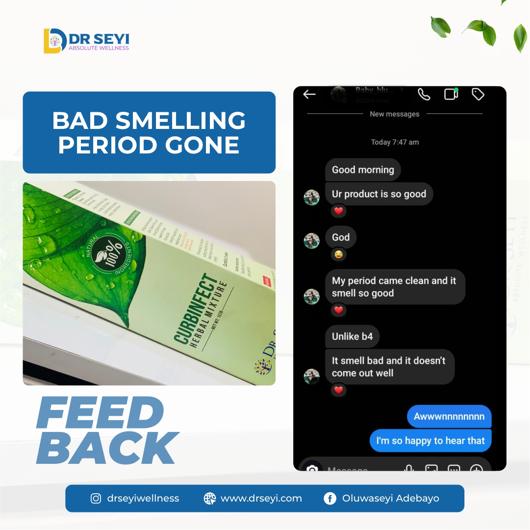 Customer feedback - smelling discharge gone