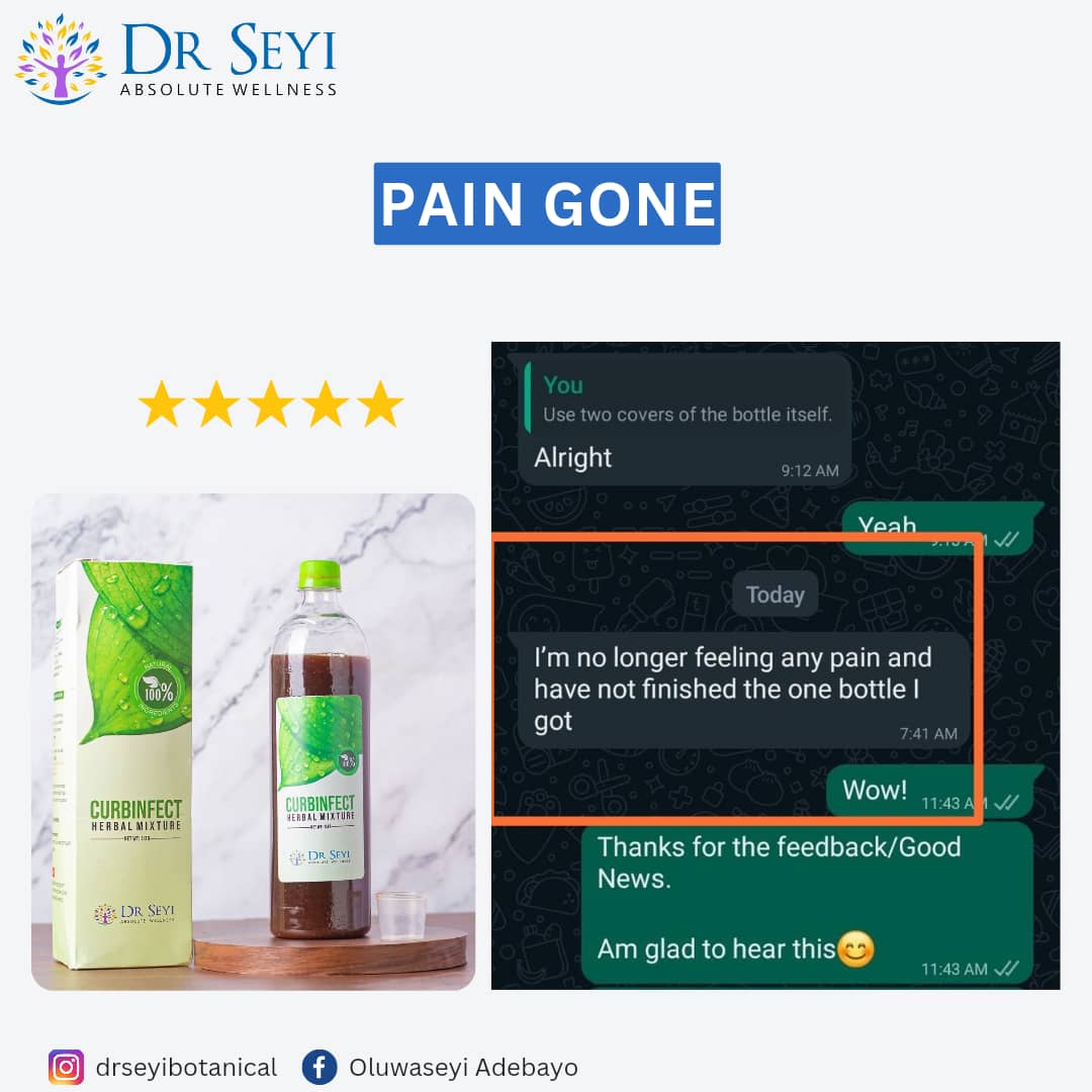 Customer feedback - pain gone